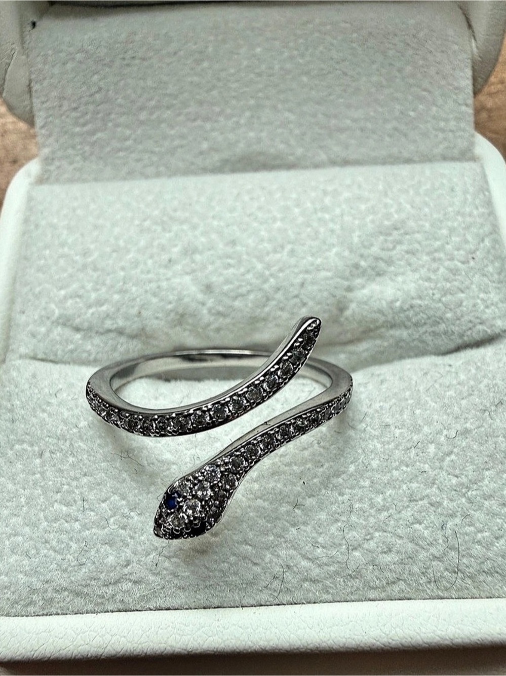 Snake Wrap Bracelet Silver & Blue Like New